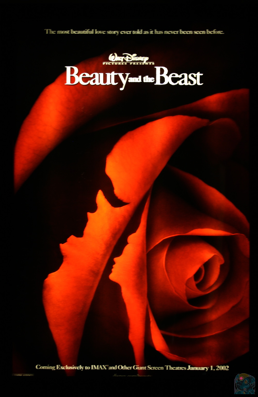 Beauty And The Beast Textless 1991 Movie Poster 24x36 Borderless Glossy  9104