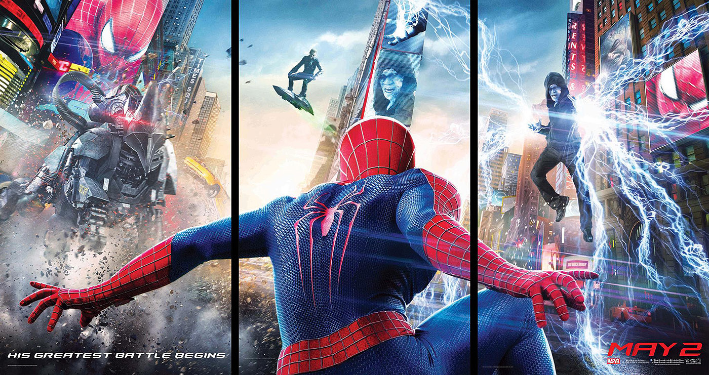 original DS movie poster Amazing Spider-man 2 D/S 27x40 Spiderman Adv 