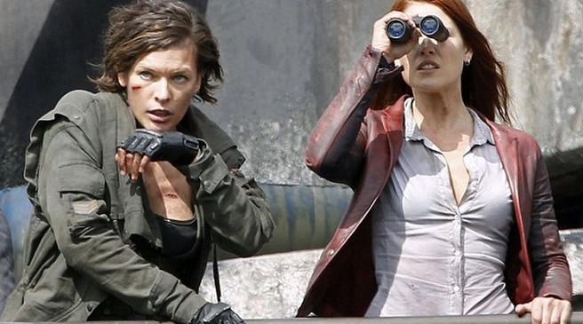 Resident Evil The Final Chapter set visit Milla Jovovich Ali Larter Ruby Rose
