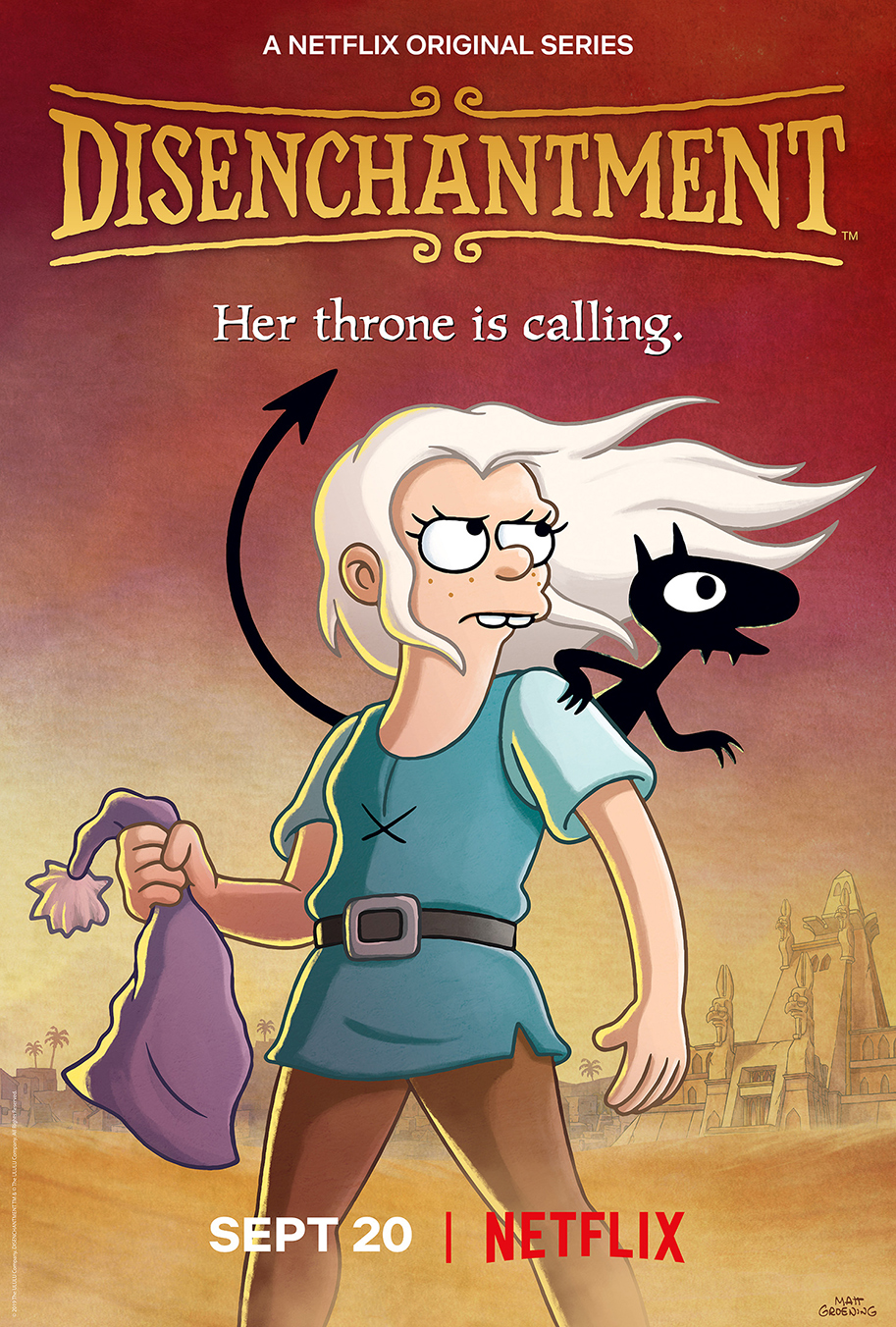 Disenchantment, Netflix, TV, poster, Matt Groening
