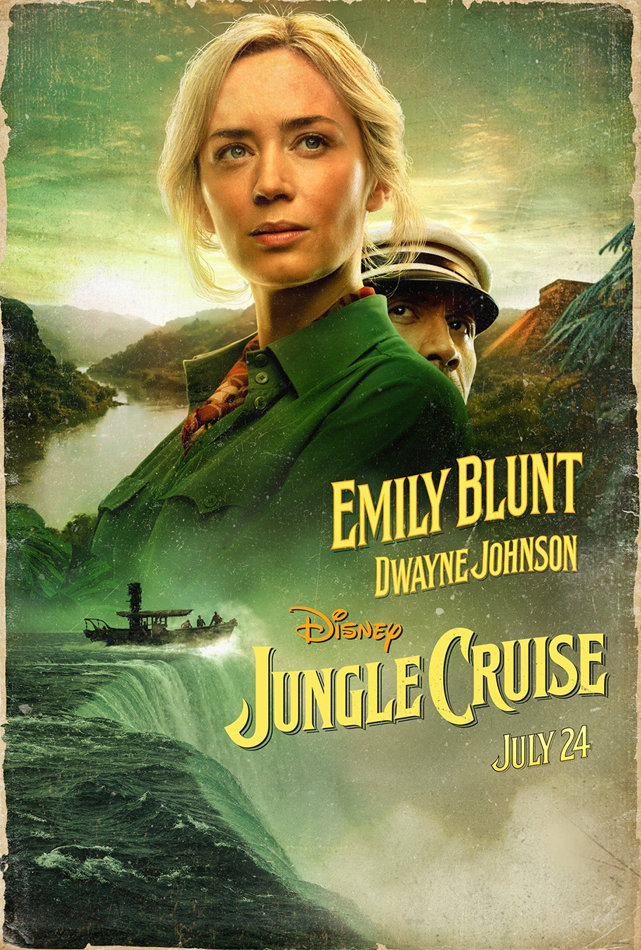 Jungle Cruise, Dwayne Johnson, Emily Blunt, poster