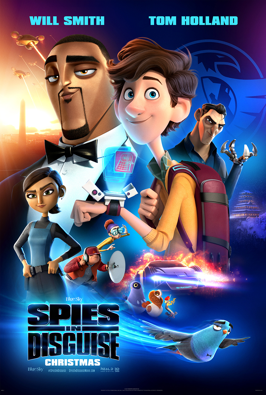 Spies in Disguise, Will Smith, Tom Holland, poster