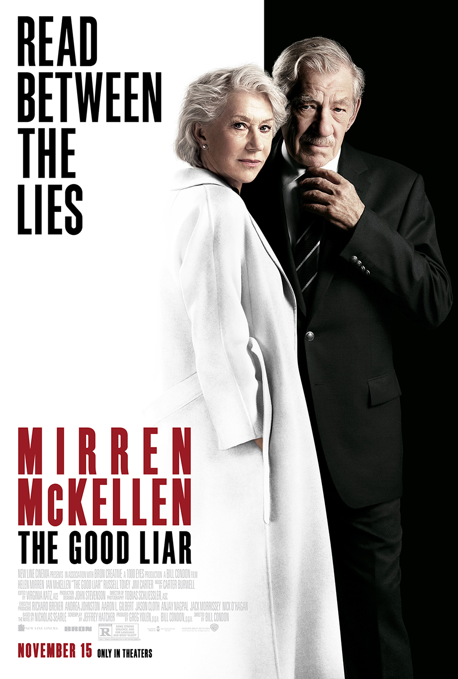 The Good Liar, Ian McKellen, Helen Mirren, poster