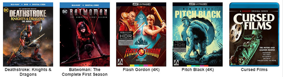DC, Batwoman, Deathstroke, Flash Gordon, Blu-ray