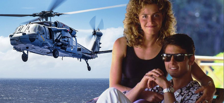 Cocktail, Tom Cruise, Elisabeth Shue, helicopter