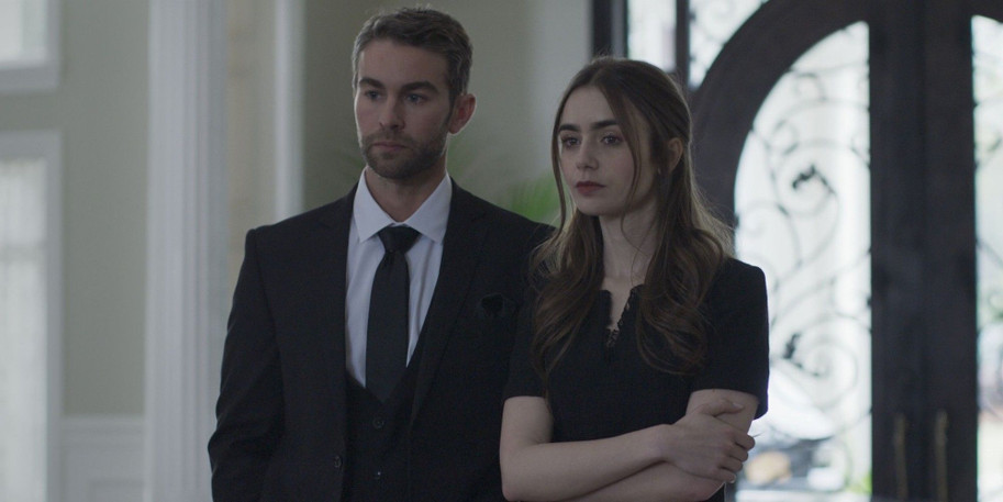 Inheritance, Vaughn Stein, Lily Collins, Simon Pegg, Chace Crawford, thriller, 2020