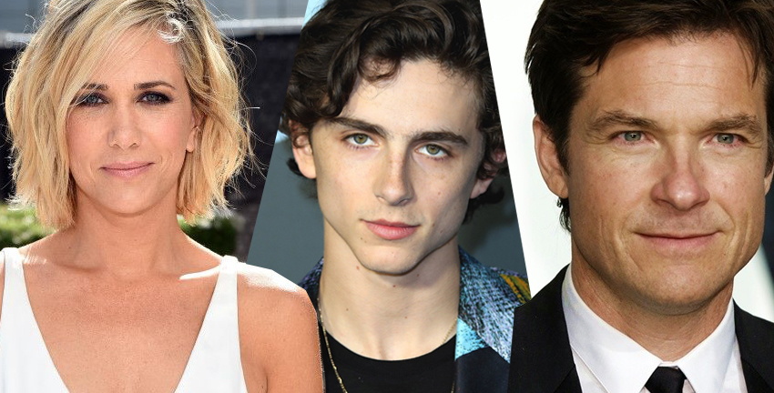 kristen wiig, timothee chalamet and Jason Batemen hosting saturday night live
