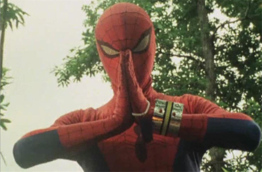 Supaidaman Japanese Spider-Man praying