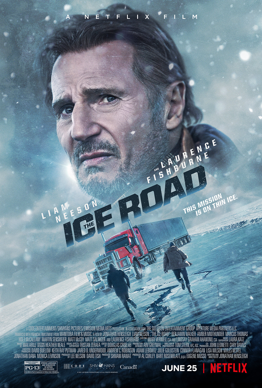 The Ice Road, Netflix, poster, Liam Neeson