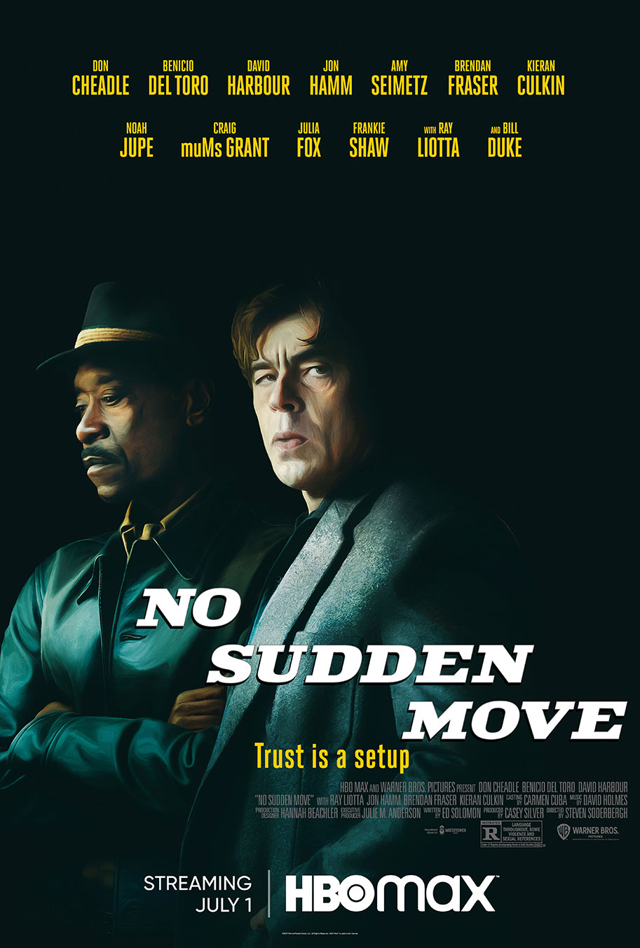 No Sudden Move, trailer, Steven Soderbergh, crime, thriller, HBO Max