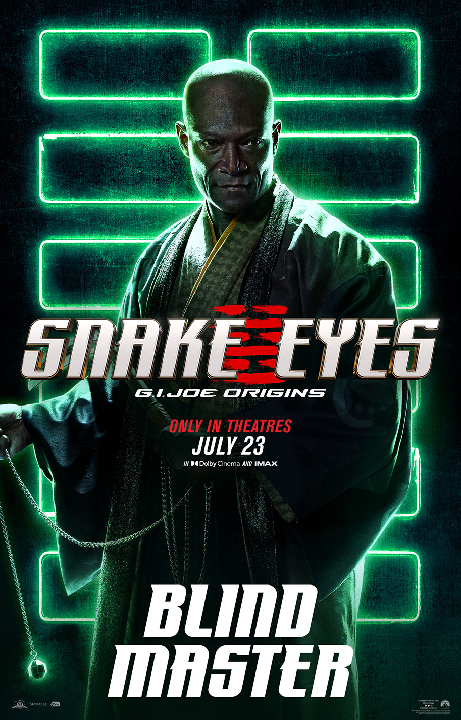 Snake Eyes: G.I. Joe Origins, character posters, film, 2021, action