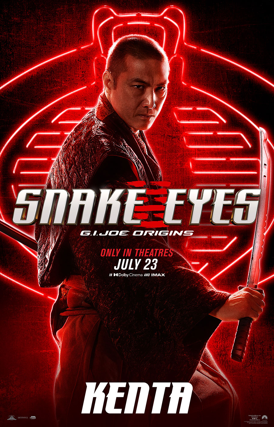 Snake Eyes: G.I. Joe Origins, character posters, film, 2021, action