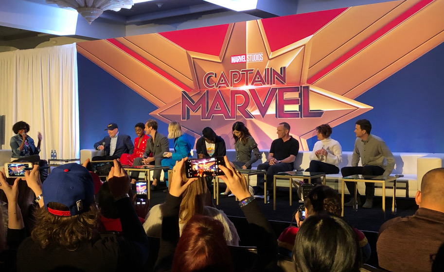 Captain Marvel, Brie Larson, MCU, MCEU, JoBlo.com, Marvel, Samuel L. Jackson, Kevin Feige, 2019