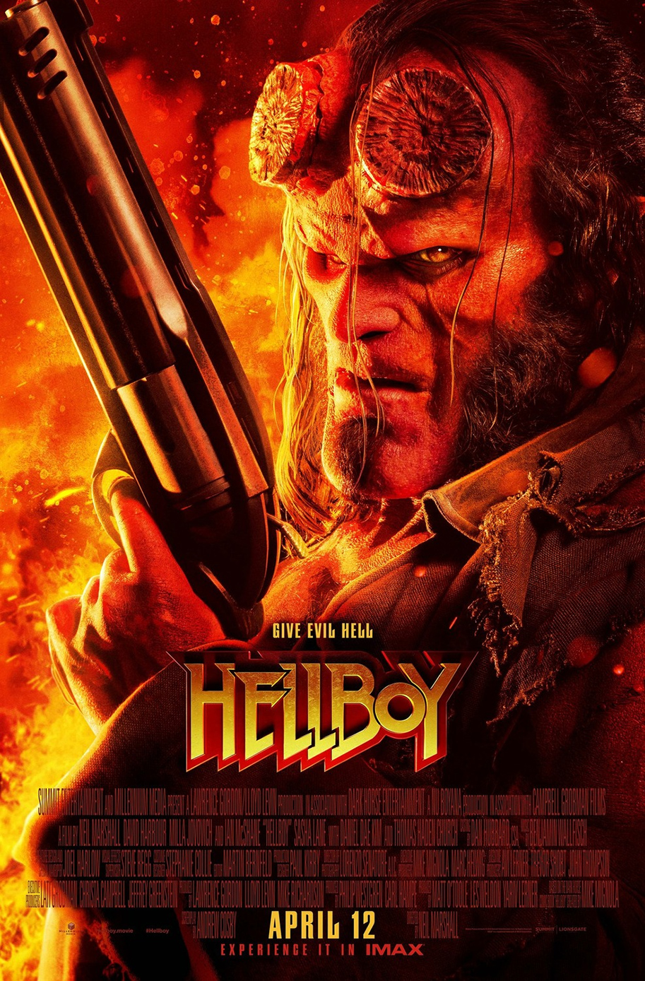 Hellboy, poster, David Harbour