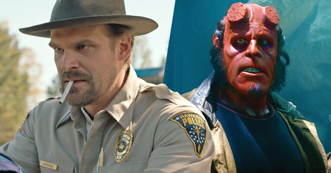 David Harbour Hellboy Ron Perlman