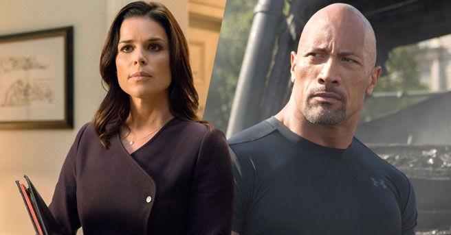 Neve Campbell Skyscraper Dwayne Johnson