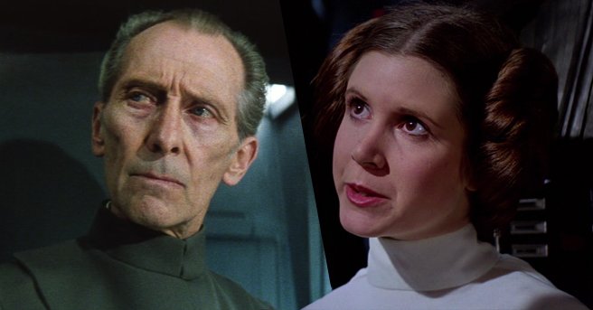 Peter Cushing Carrie Fisher Rogue One: A Star Wars Story