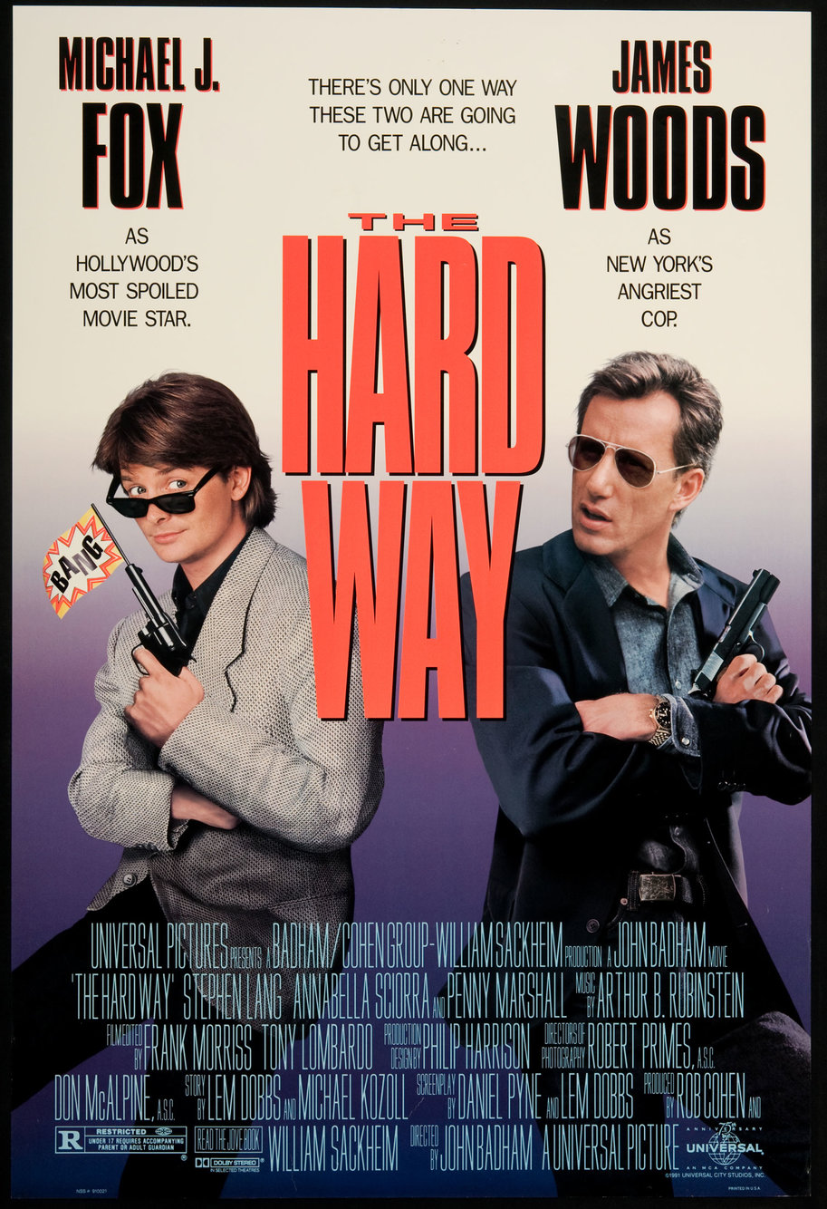 the hard way poster, michael j fox, james woods