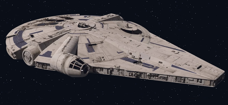 Visiter la boutique Star WarsStar Wars Han Solo Millennium Falcon Neon Gradient Débardeur 