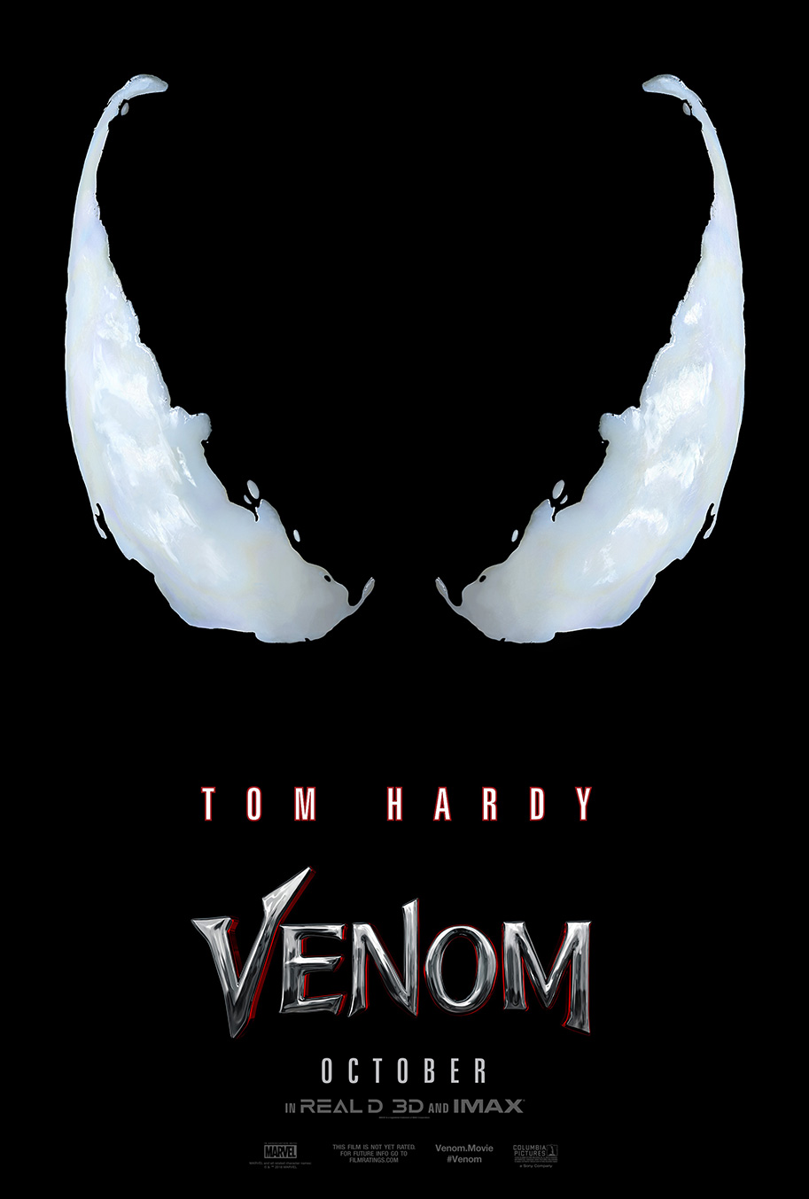 A new poster for Tom Hardy's Venom web-swings online