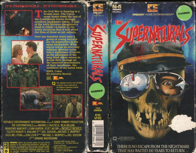 VHS Retro Art Round-up, Feature, Column, VHS, Art, The Supernaturals, Prison, Rape, Blown Away