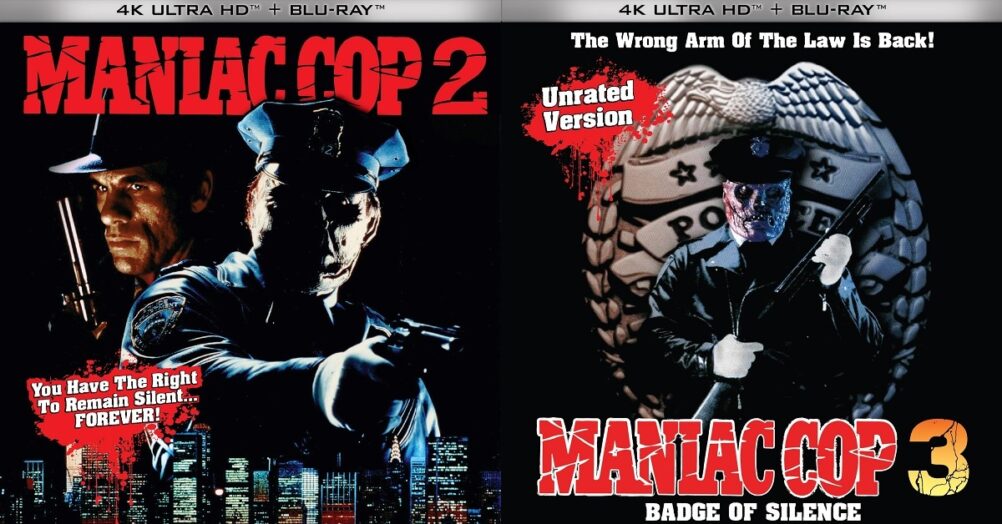 Blue Underground is releasing 4K UHD + Blu-ray sets of the slasher sequels Maniac Cop 2 and Maniac Cop 3, with new bonus features.