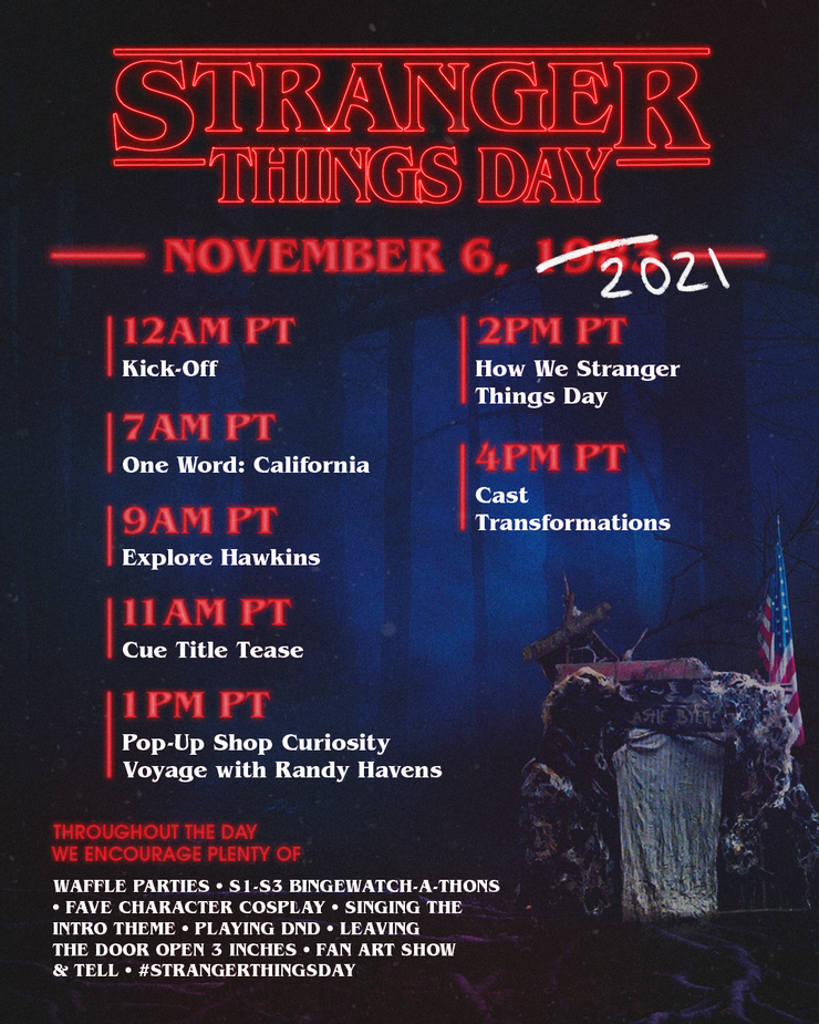 Stranger Things Day 2021 schedule