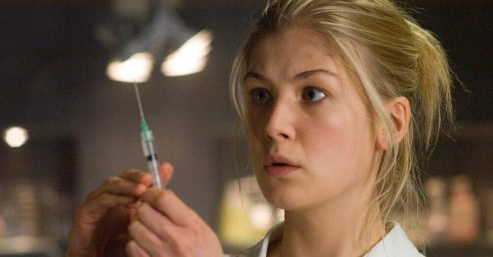 Rosamund Pike is embarrassed that she didn't know more about the Doom video game when she was working on the 2005 movie adaptation.