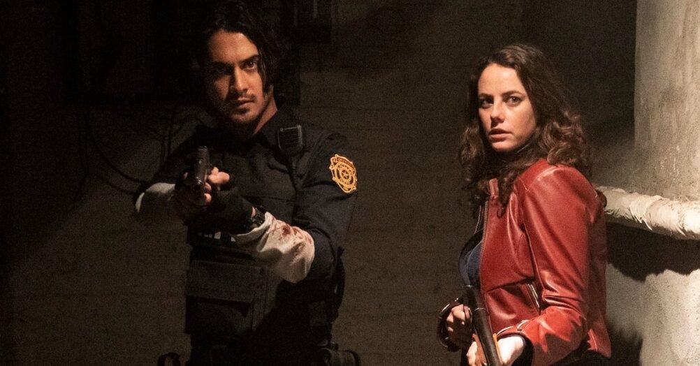 Kaya Scodelario, who plays Claire Redfield in Resident Evil: Welcome to the Raccoon City, discusses working with the film's zombies.