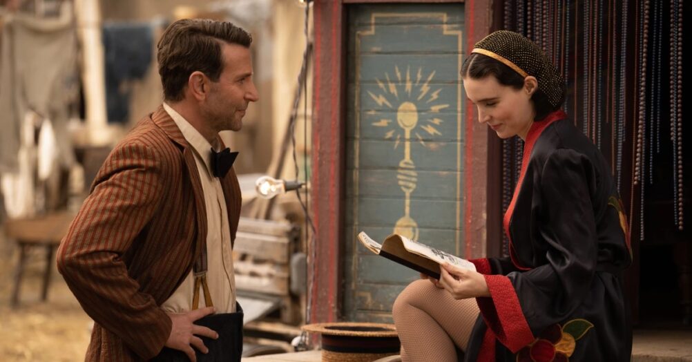 Two clips preview scenes from Guillermo del Toro's noir thriller Nightmare Alley, now in theatres. Bradley Cooper and Rooney Mara star