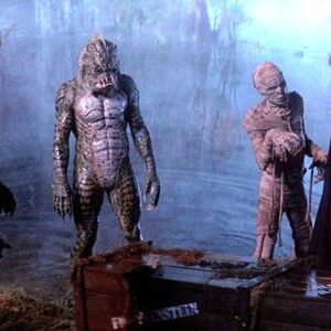 The face of the original Creature from the Black Lagoon is hidden in the design of the Gillman in The Monster Squad