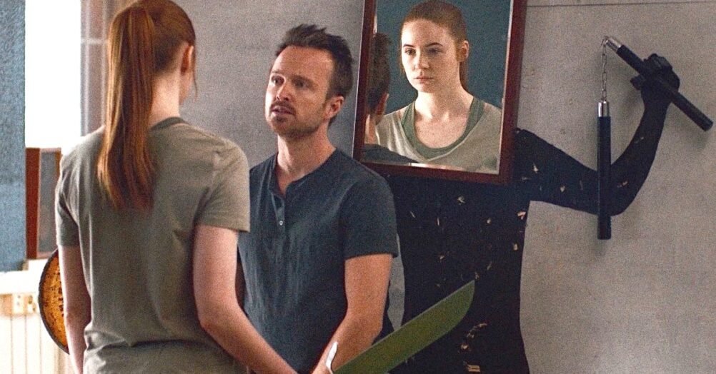 RLJE Films has acquired the US distribution rights to Riley Stearns' sci-fi thriller Dual, starring Karen Gillan and Aaron Paul.