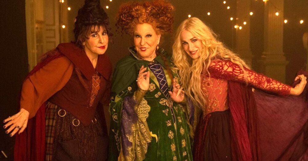 A preview of what will be streaming on Disney Plus in 2022 includes a look at footage from Hocus Pocus 2, featuring the Sanderson sisters