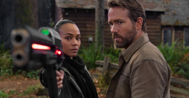 The Adam Project, photos, Ryan Reynolds, Zoe Saldana