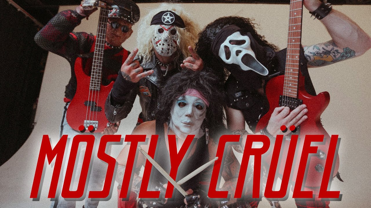 Inspired by Motley Crue, iconic slashers Jason, Freddy, Michael, Leatherface, and Ghostface have formed a band called Mostly Cruel.