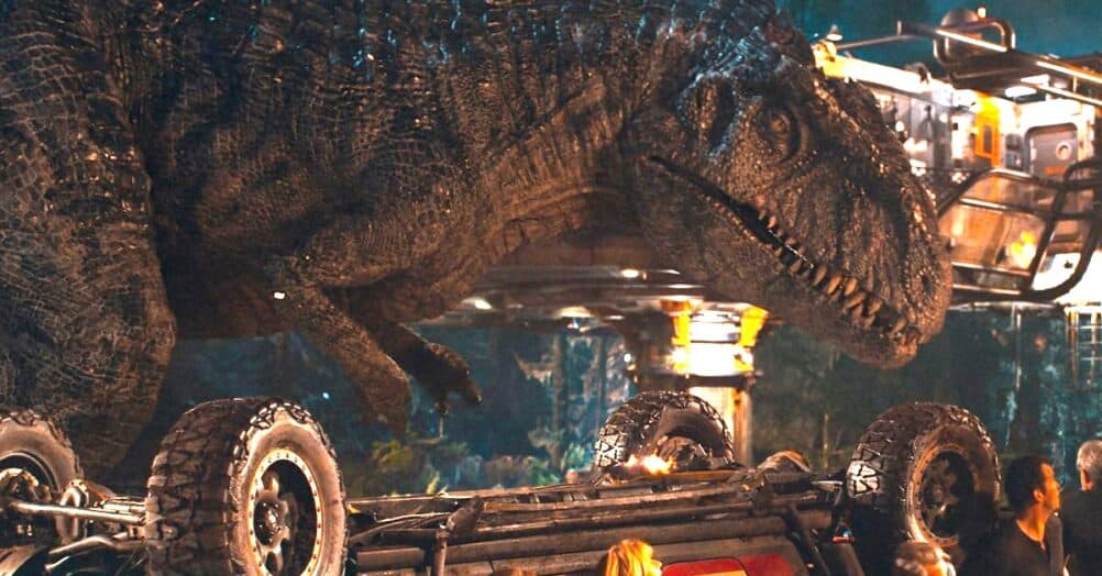 Chris Pratt, Bryce Dallas Howard, the Jurassic Park stars, and more characters meet the Giganotosaurus in new Jurassic World: Dominion clip
