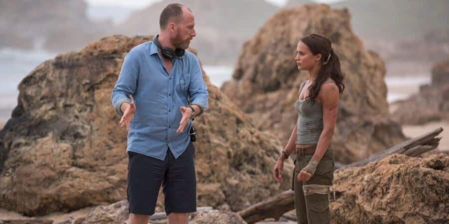 Roar Uthaug directing Alicia Vikander in Tomb Raider