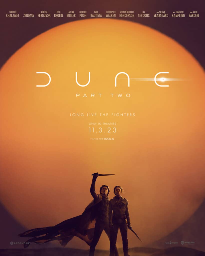 Dune Part Two poster one sheet Denis Villeneuve Warner Bros