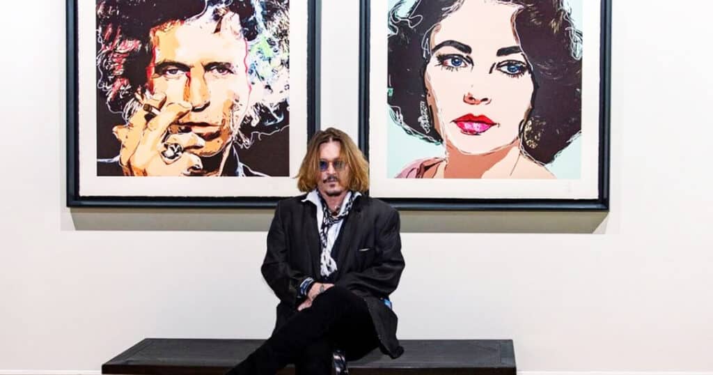 Johnny Depp, artwork, sells out