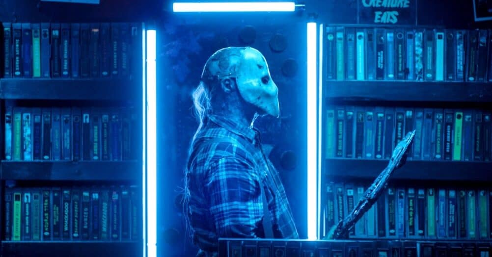 The first image from the upcoming horror film The Last Video Store features a masked slasher reminiscent of Jason Voorhees.