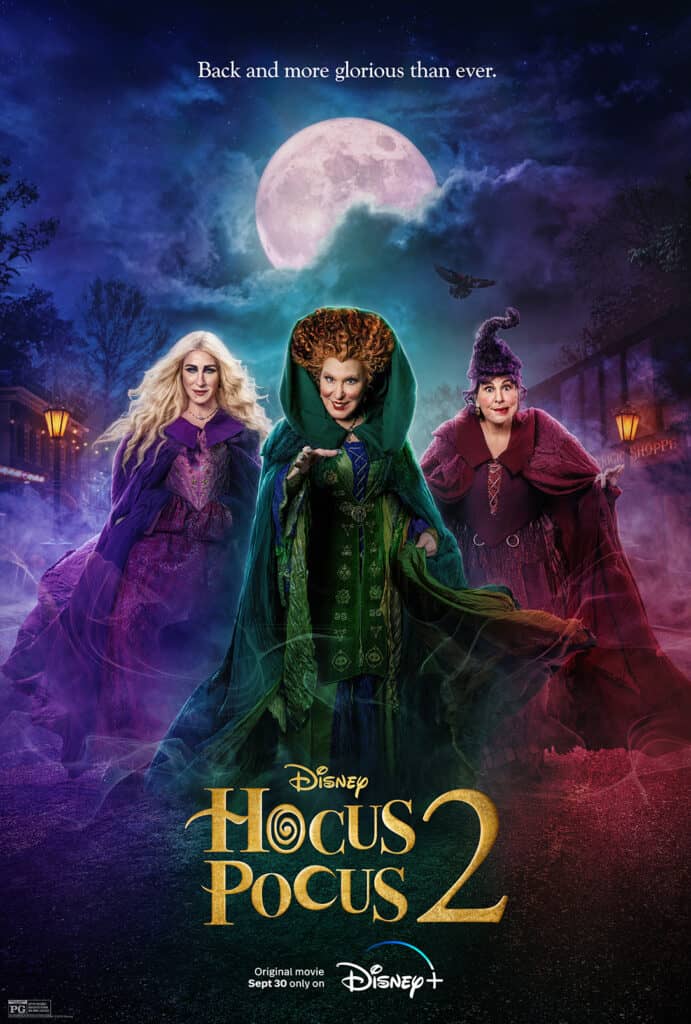 Hocus Pocus 2 poster, Disney, Disney+, Sanderson sisters