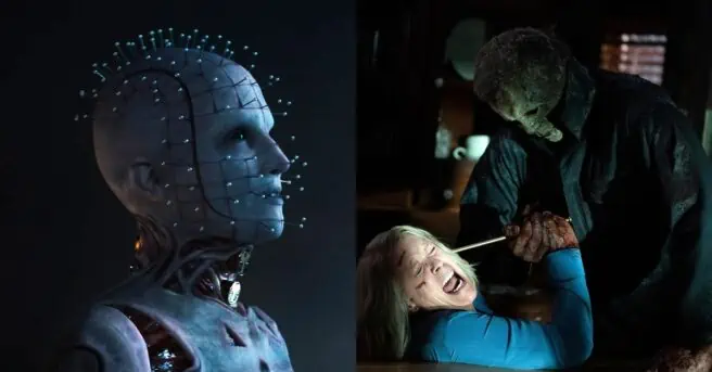 USA Today has unveiled new images of Michael Myers and Pinhead from Halloween Ends and the Hellraiser reboot. Both coming in October.