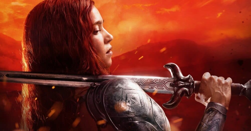 The teaser trailer for M.J. Bassett's Red Sonja, starring Matilda Lutz as the title character, will debut at San Diego Comic Con