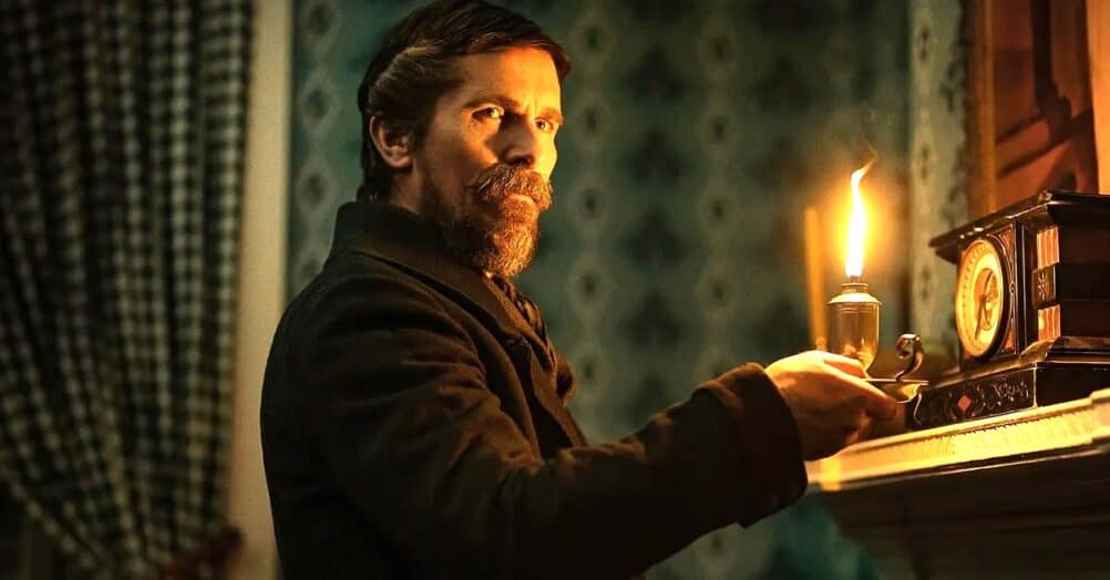 First look images show Christian Bale and Harry Melling (as Edgar Allan Poe) in the serial killer thriller The Pale Blue Eye