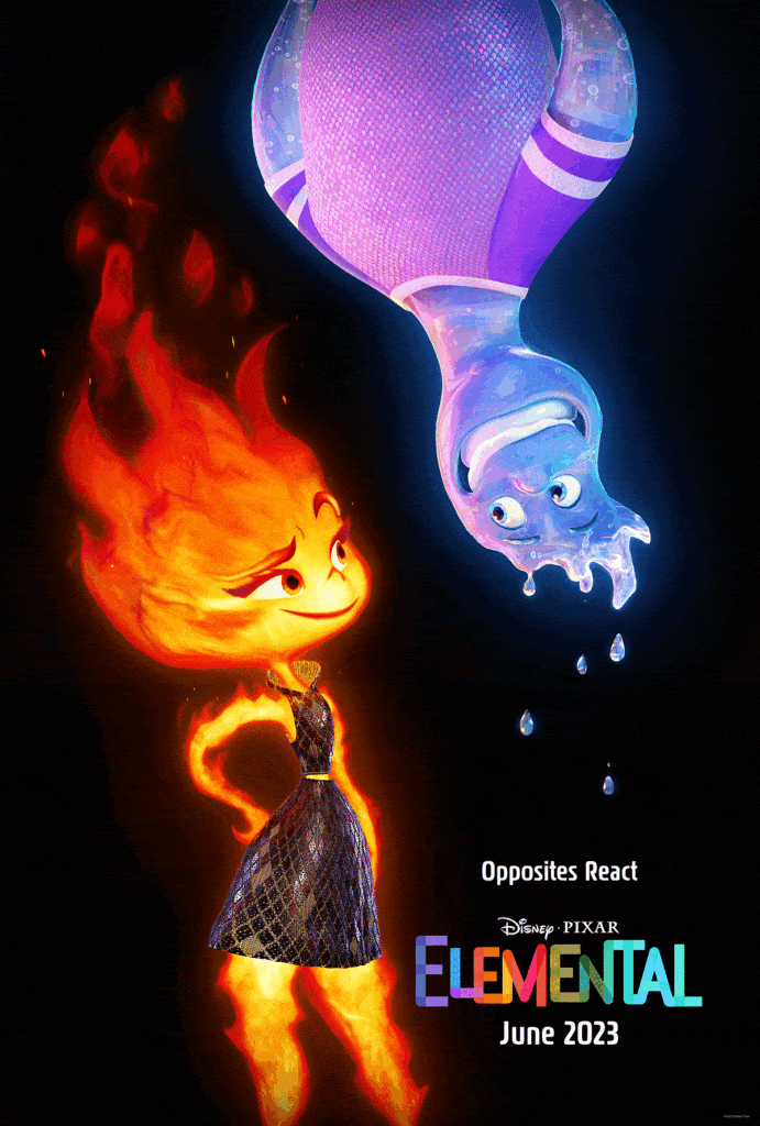 Elemental poster, Pixar, Disney