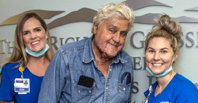 Jay Leno, hospital photo