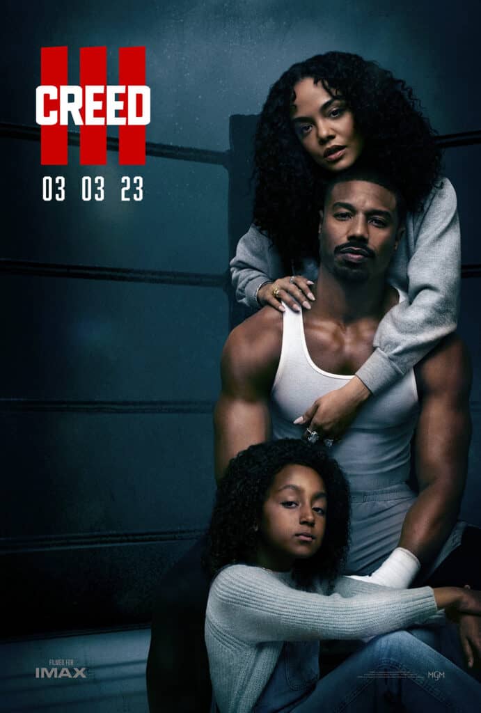 Creed III poster, Tessa Thompson, MGM, Michael B. Jordan