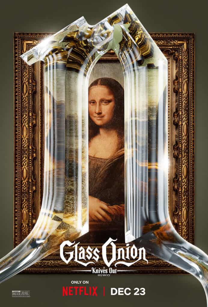 Glass Onion, Rian Johnson, Netflix, Glass Onion character posters, Mona Lisa