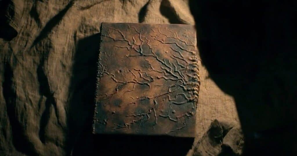 The Necronomicon aka the Book of the Dead featured in Evil Dead Rise is a different book than seen in previous Evil Dead films