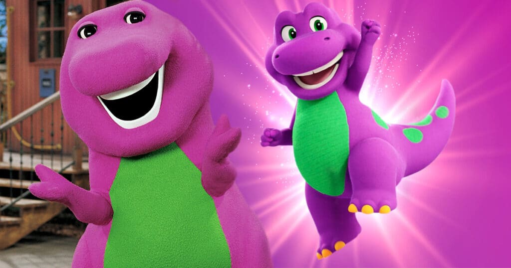 Barney, animated series, Mattel, films, Barney the Purple Dinosaur